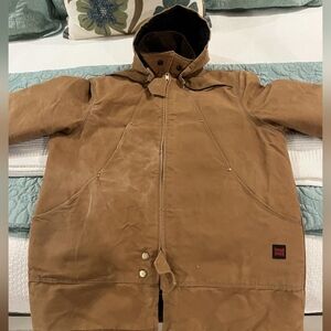 Tough Duck Brown Hooded Performance  Jacket Size XL